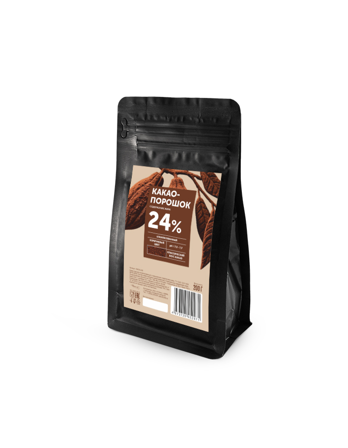 Какао порошок Bensdorp 22-24% коричневый (0,2 кг)